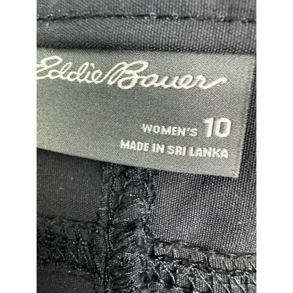 Eddie Bauer Rainier Capris Black Lightweight Activewear Hiking Women's Size 10 - Picture 4 of 9